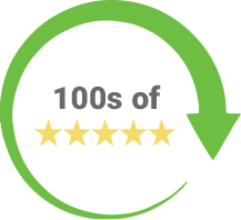 100's of 5 star reviews